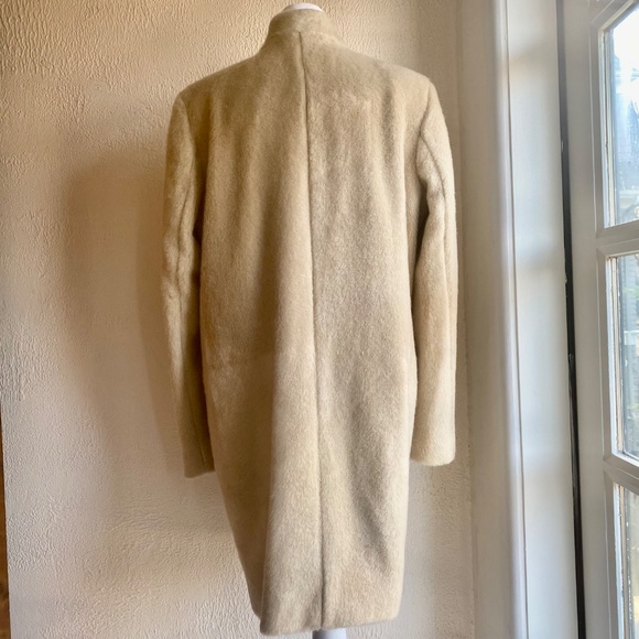 NWT Gianni Feraud pale camel top coat with notched lapel Size 10 - Picture 5 of 12